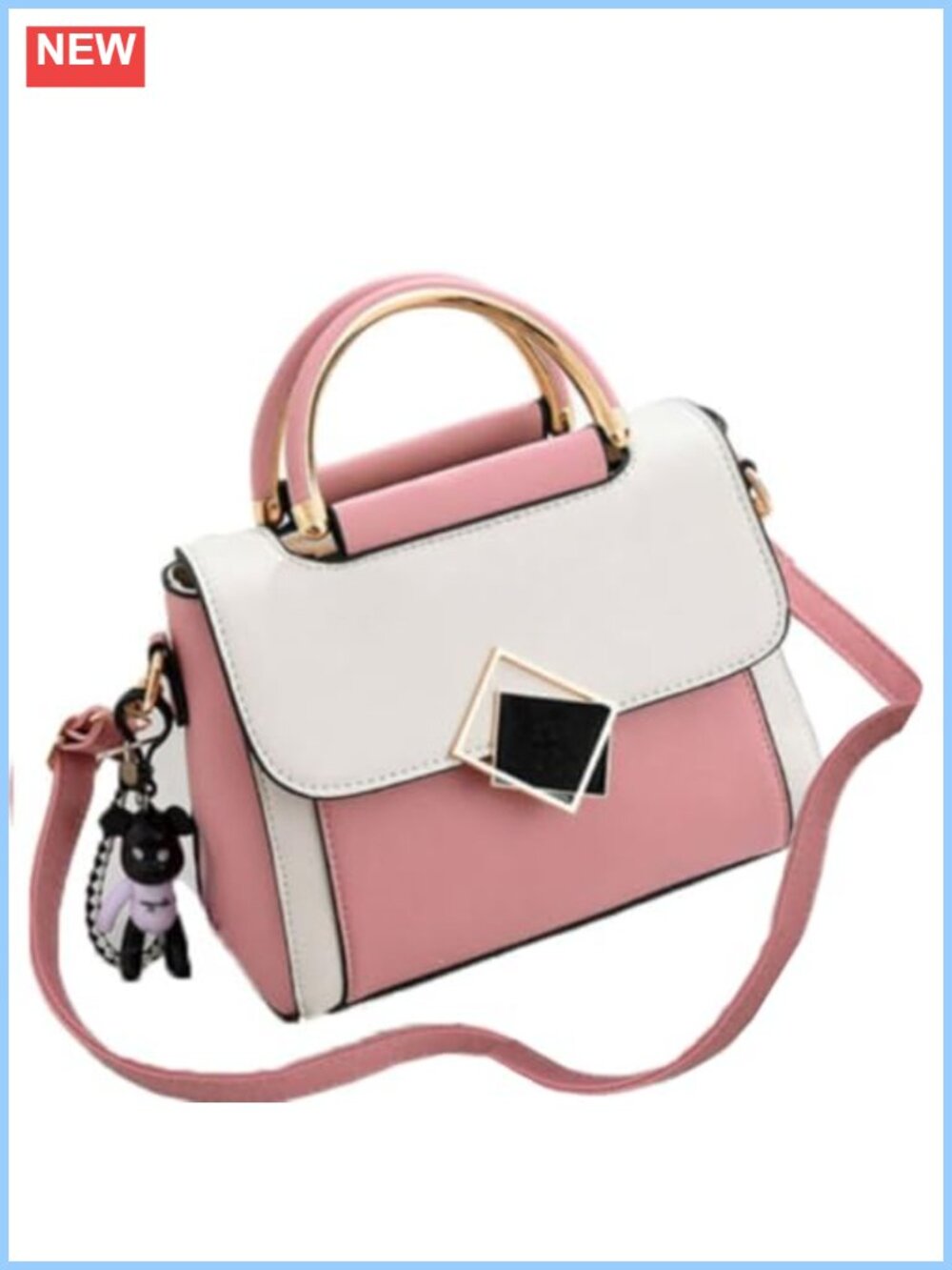 Women's PU Leather Top Handle Satchel Shoulder Crossbody Bag Purse Handbag